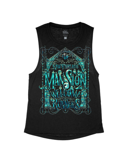 Raw Threads Ghost Mansion Black Flowy Tank
