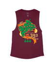 Maroon Flowy Tank