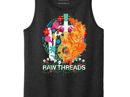 Raw Threads Guitar and Flowers Logo