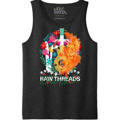 Raw Threads Guitar and Flowers Logo