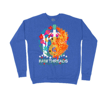 Raw Threads Guitar and Flowers Logo