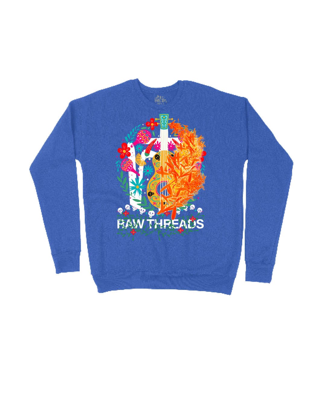 Raw Threads Guitar and Flowers Logo