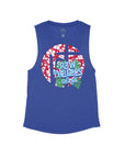 Heather Navy Flowy Tank