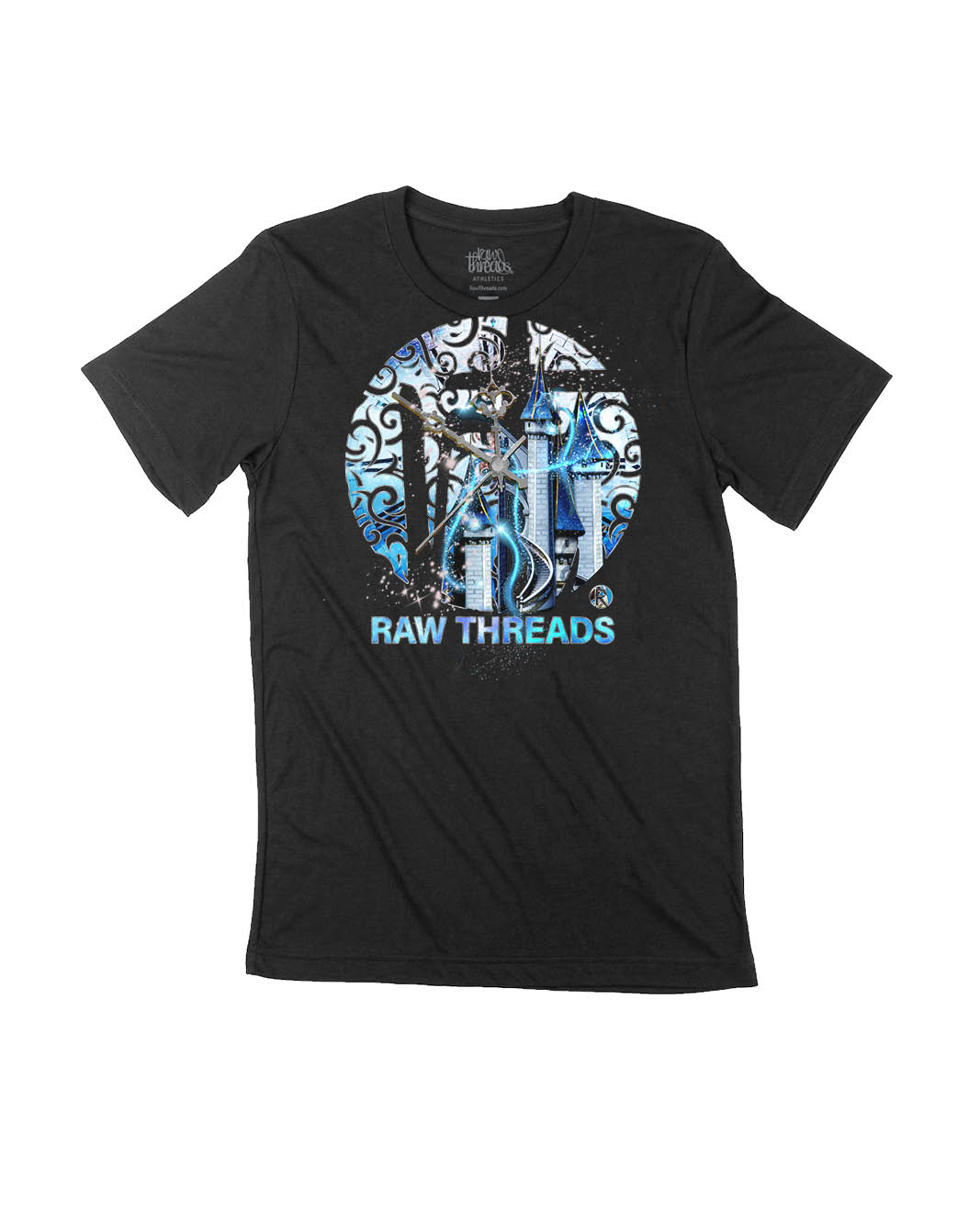 Raw Threads Logo Blue Castle at Midnight