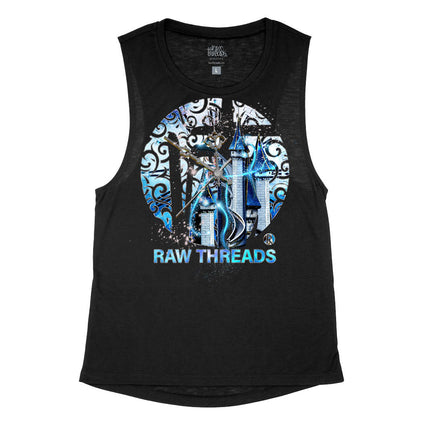 Raw Threads Logo Blue Castle at Midnight