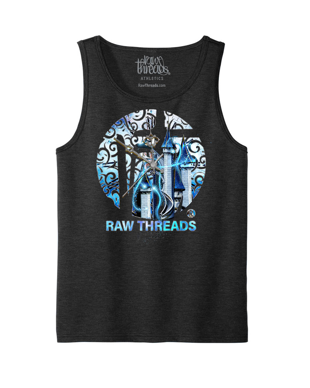 Raw Threads Logo Blue Castle at Midnight