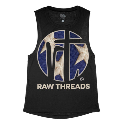 Raw Threads Logo Blue with White Stars