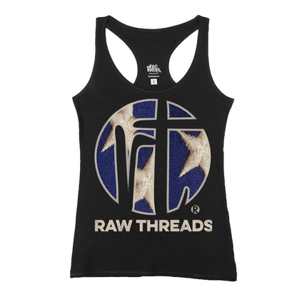 Raw Threads Logo Blue with White Stars