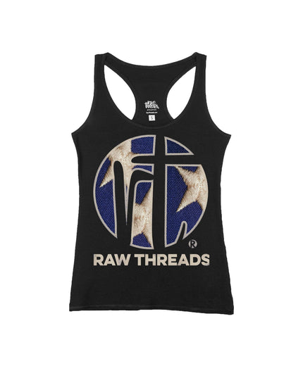 Raw Threads Logo Blue with White Stars