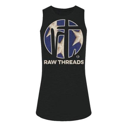 Raw Threads Logo Blue with White Stars