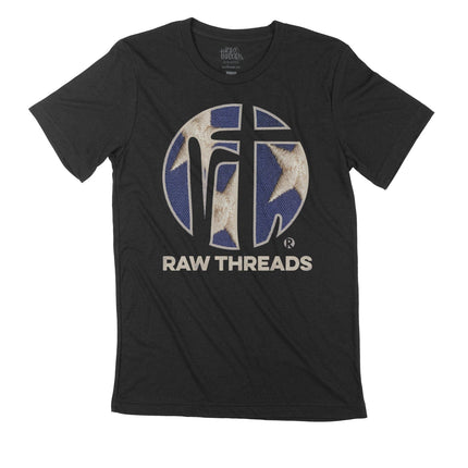 Raw Threads Logo Blue with White Stars