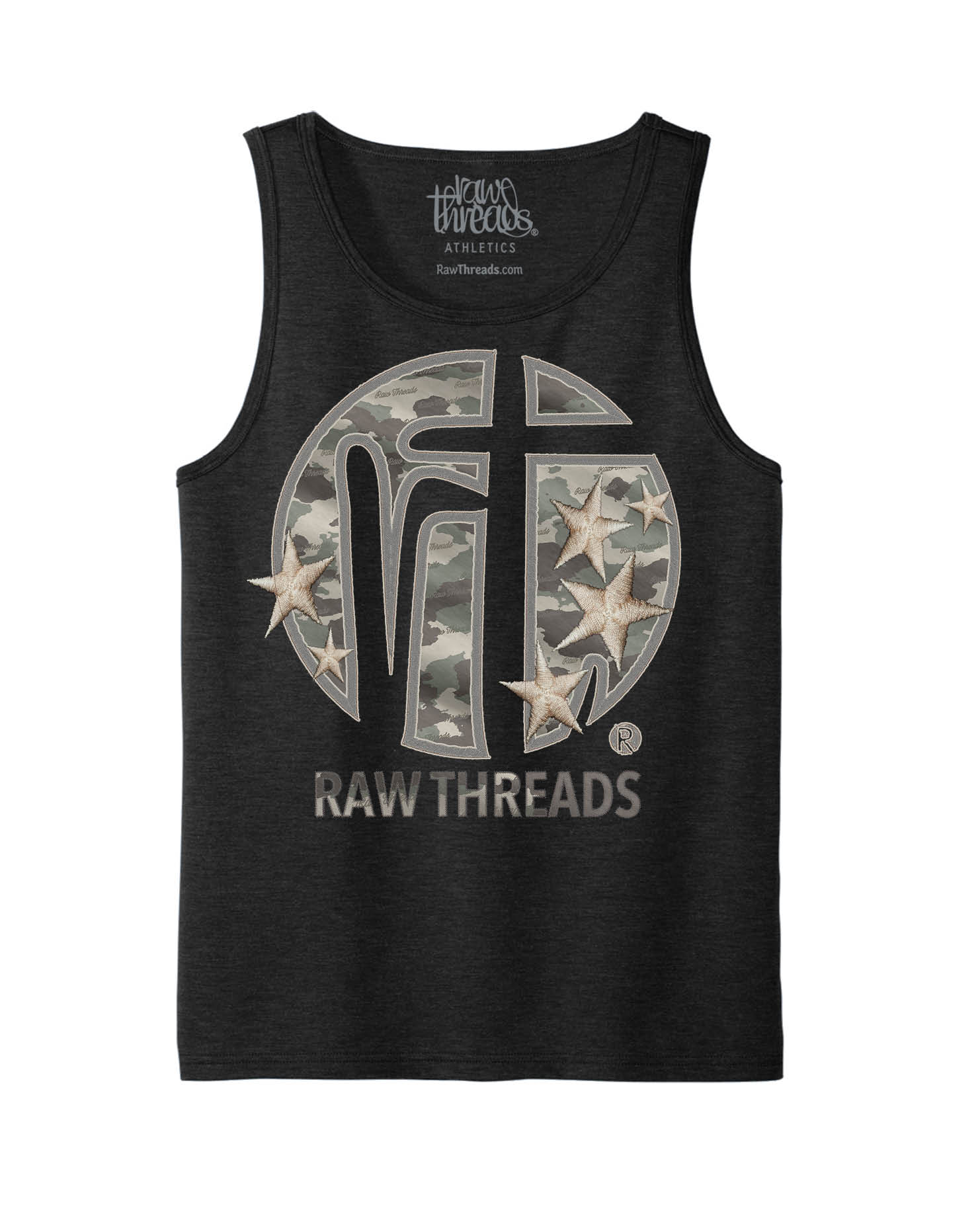 Raw Threads Logo Green Camo