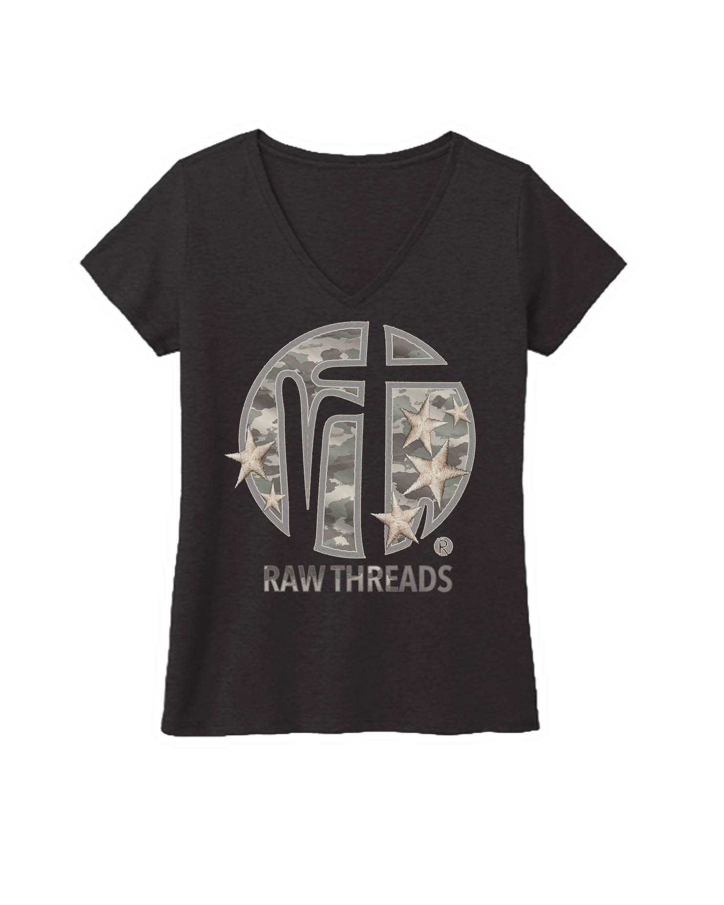 Raw Threads Logo Green Camo