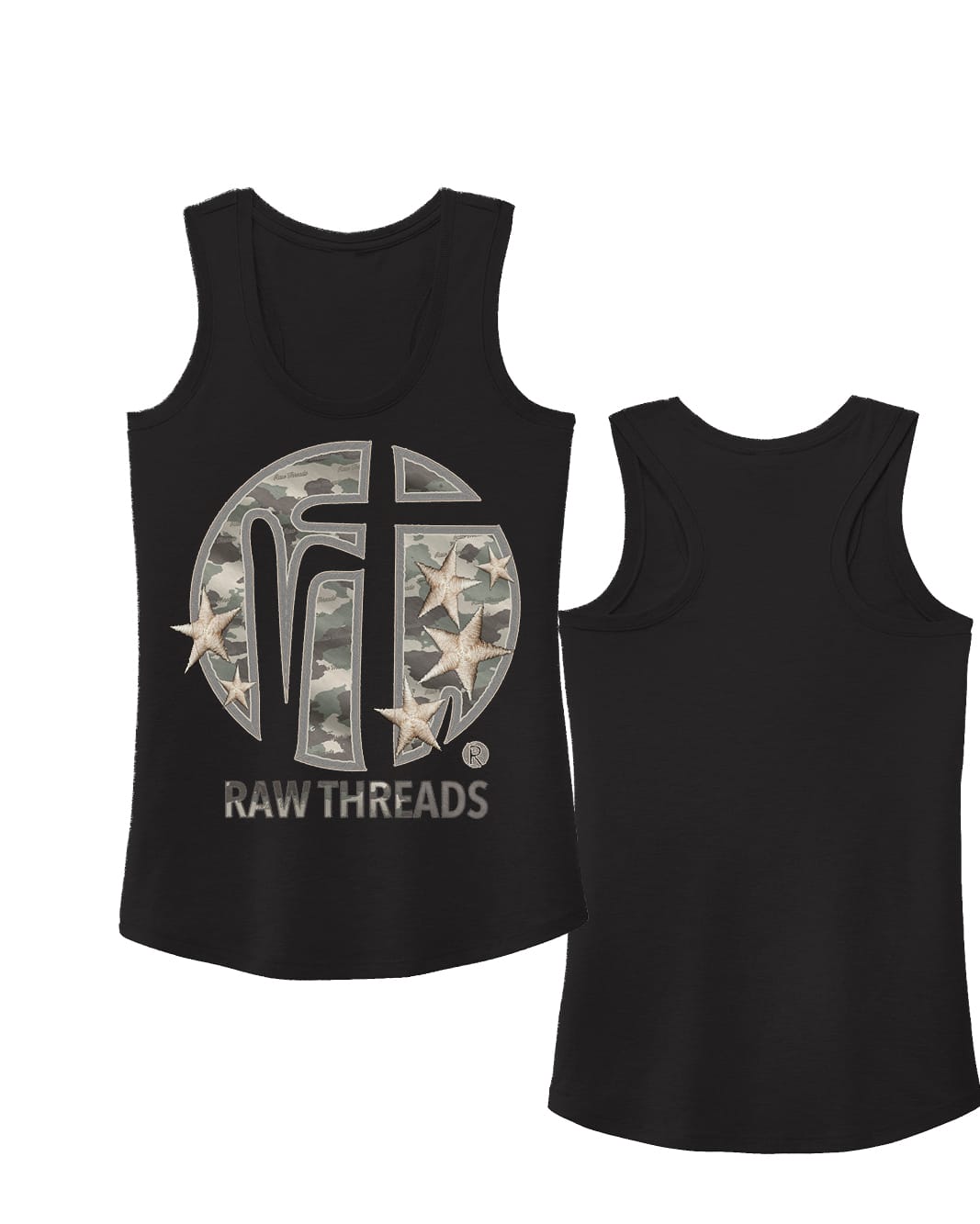 Raw Threads Logo Green Camo