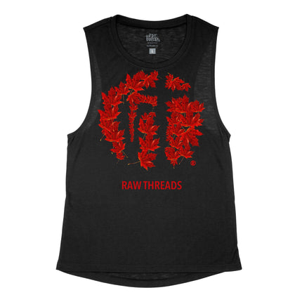 Raw Threads Logo Maple Leaves