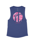 Heather Navy Flowy Tank