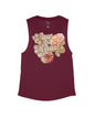 Maroon Flowy Tank
