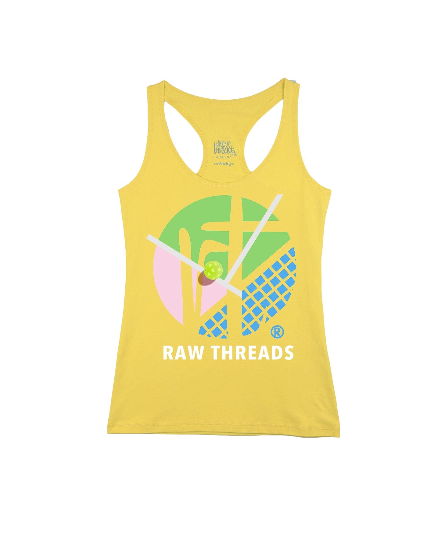Raw Threads Logo Tri-Color Pickleball Court
