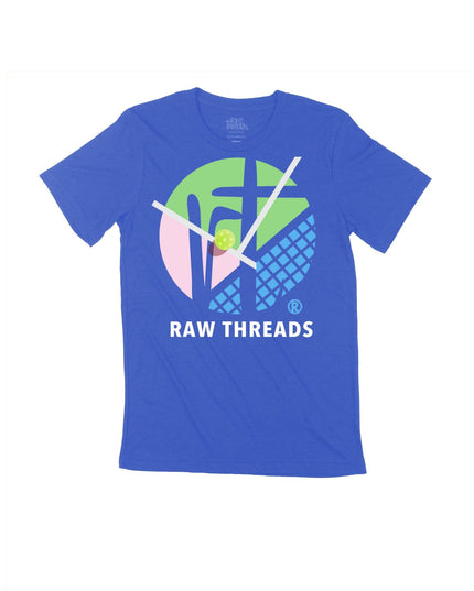 Raw Threads Logo Tri-Color Pickleball Court