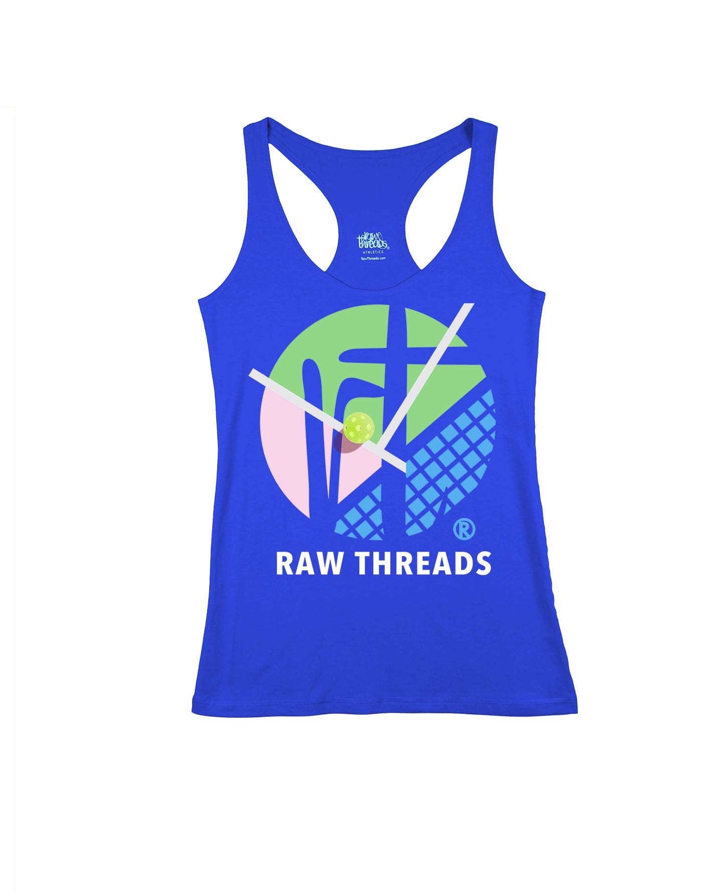 Raw Threads Logo Tri-Color Pickleball Court