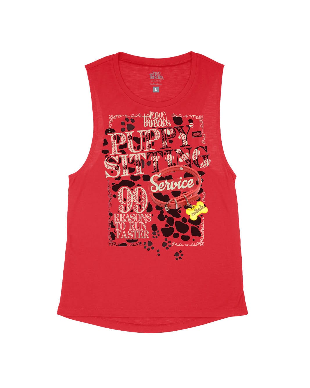 Raw Threads Puppy Sitting Service Bamboo Flowy Tank