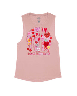 Vintage Pink Flowy Tank / XS