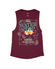 Maroon Flowy Tank