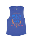 Heather Navy Flowy Tank