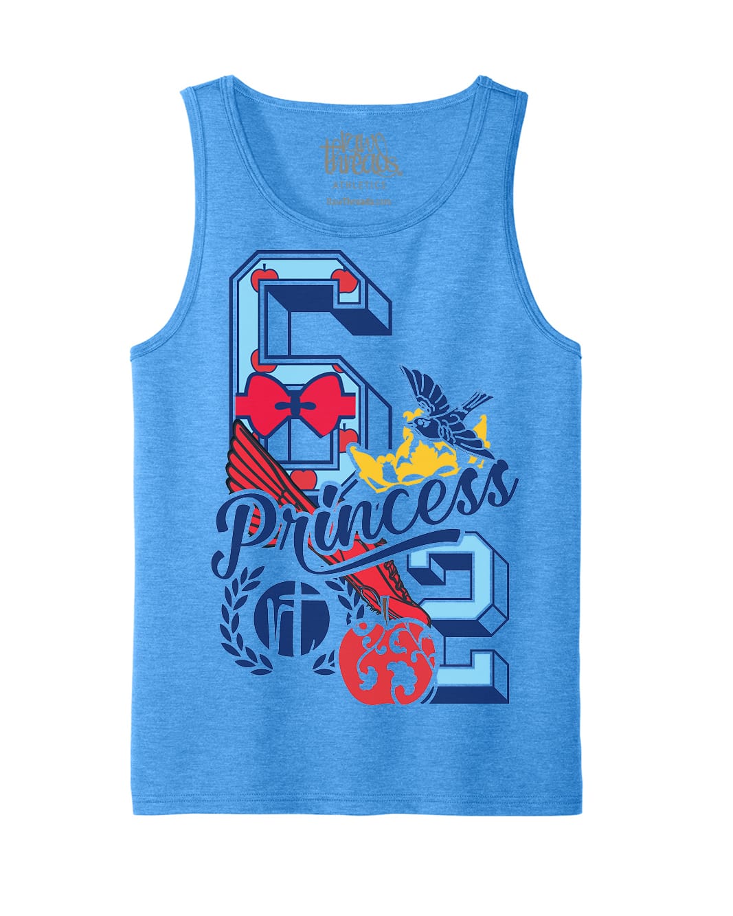 Red Apple Princess Varsity Block Numbers