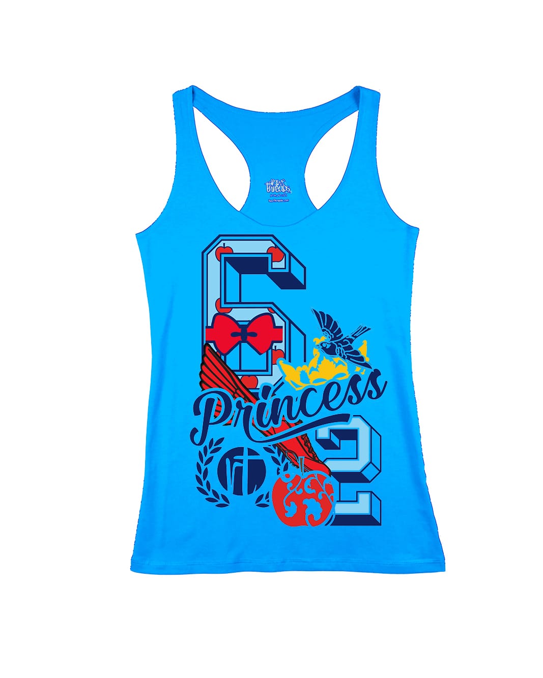 Red Apple Princess Varsity Block Numbers