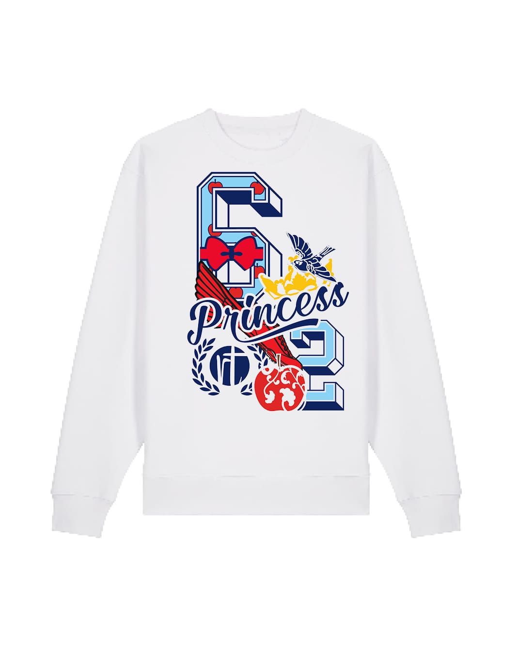 Red Apple Princess Varsity Block Numbers