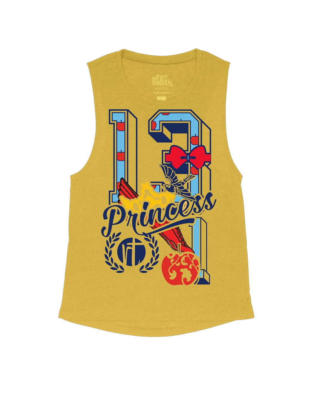 Red Apple Princess Varsity Block Numbers