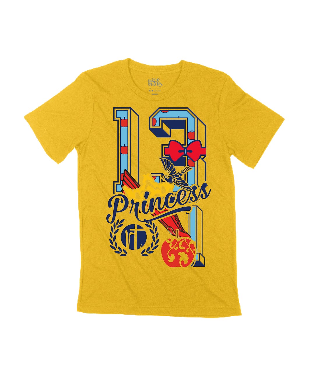 Red Apple Princess Varsity Block Numbers
