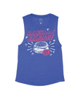 Heather Navy Flowy Tank