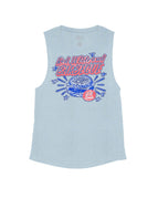 Stone Blue Flowy Tank