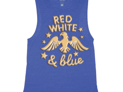 Red White and Blue Gold Foil Balloons