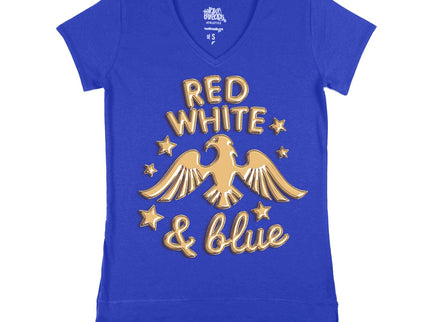 Red White and Blue Gold Foil Balloons