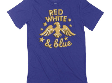 Red White and Blue Gold Foil Balloons