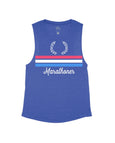 Heather Navy Flowy Tank