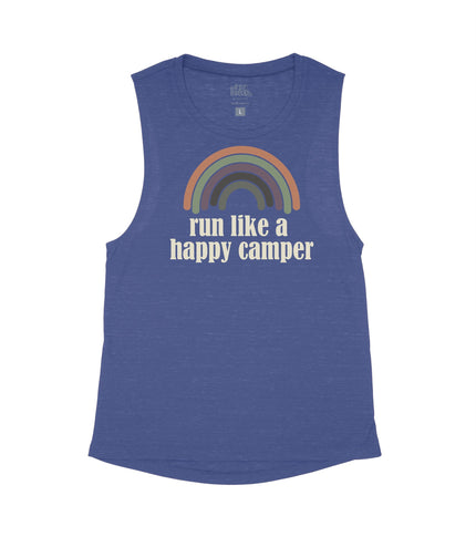 Retro Rainbow Run Like a Happy Camper