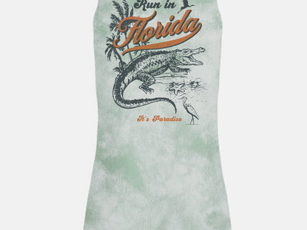 Run in Florida Alligator Tie-Die Green Core Tank