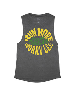 Black Heather Flowy Tank / XS