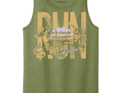 RUN past the back side of water