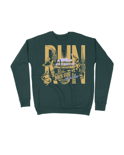 RUN past the back side of water