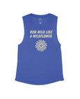 Heather Navy Flowy Tank