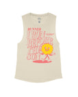 Heather Dust Flowy Tank