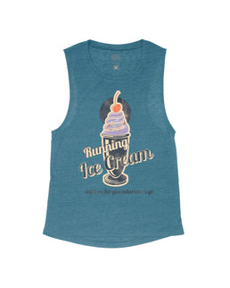 Deep Teal Flowy Tank / S