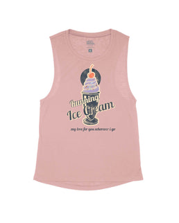 Vintage Pink Flowy Tank / XS