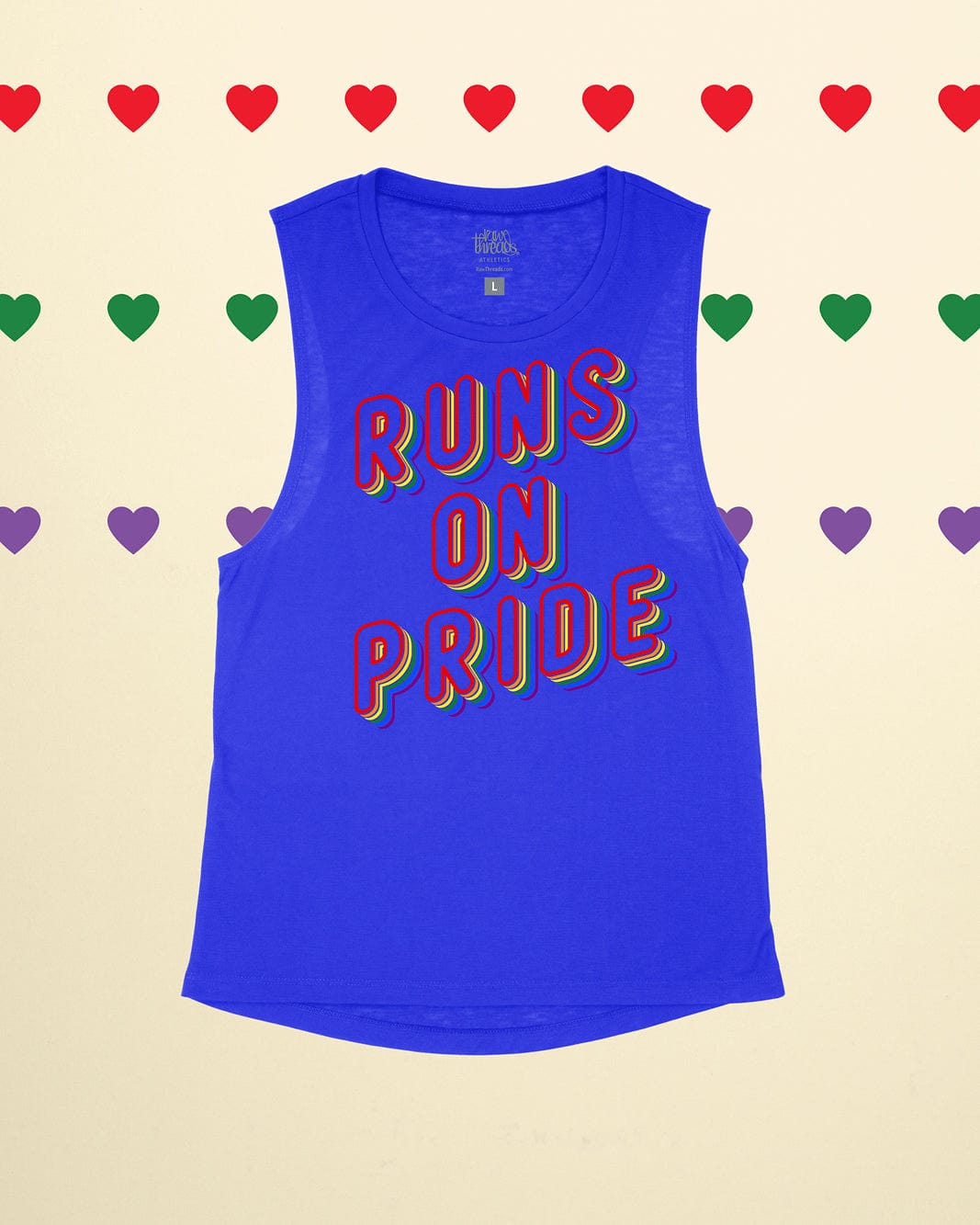 Runs on Pride Rainbow Back