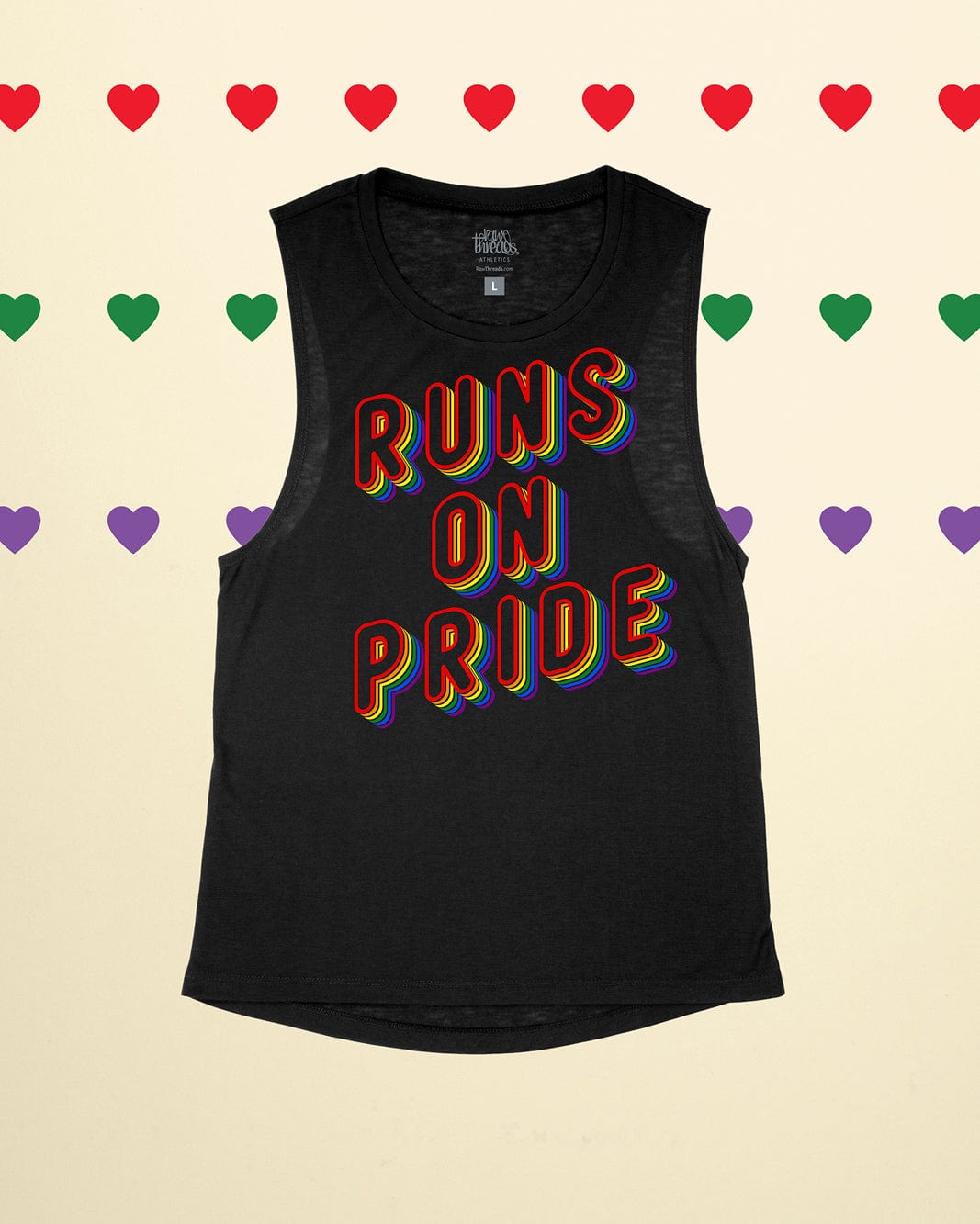 Runs on Pride Rainbow Back